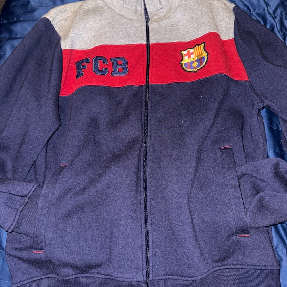 FCB Barcelona Soccer  Zip-Up Jacket